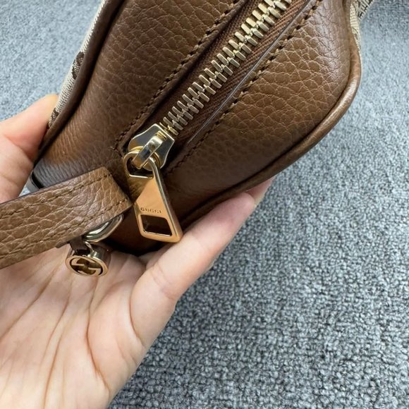 GUCCI Bree Brown Cloth Shoulder Bag 550-022625 - Picture 8 of 14